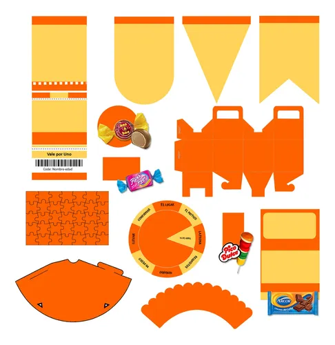 comprar Kit Plantillas Candy Bar Invitaciones Cotillón Super Pack