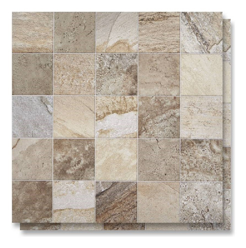 Piso Cerâmico Viva Vcp Hd 58x58cm Caixa 2,35m² Marrom