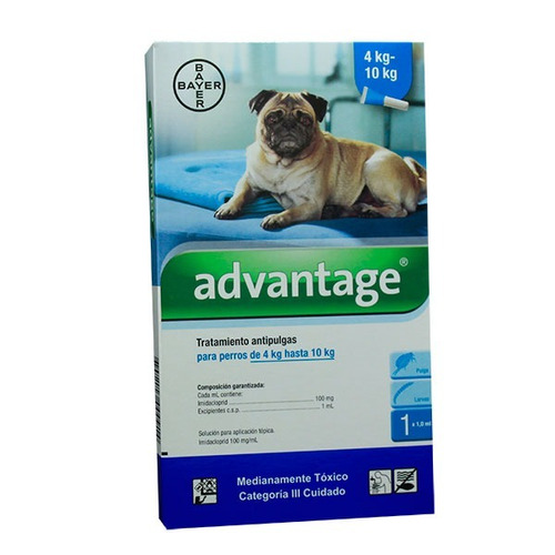 Advantage Perros Topspot Pipeta Control Pulgas 4 A 10 Kg