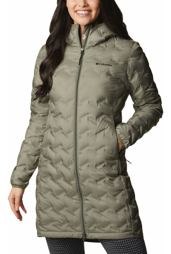 Campera Columbia Delta Ridge Long Down Jacket Mujer (stone