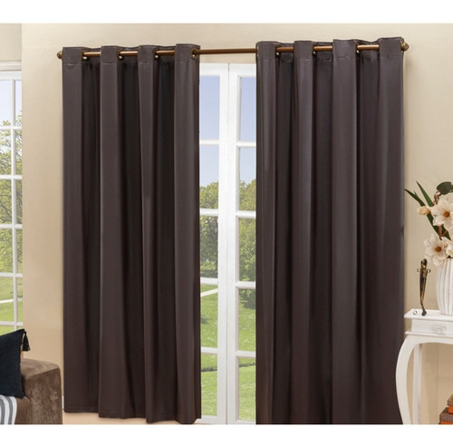 Cortina Corta Luz Blackout Blecaute 2,80 M X 2,30 M - Porta Cor Tabaco