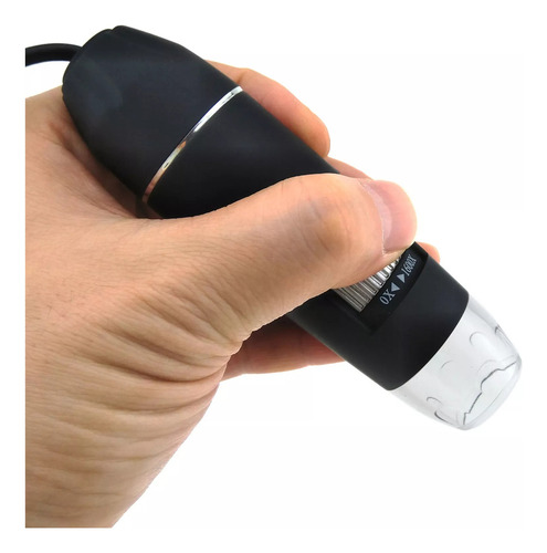 Suporte para microscópio digital: câmera LED USB 1600x 8, cor preta