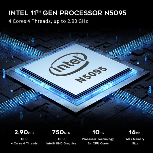 Imagen 2 de 9 de Mini Pc Cpu Beelink W11 Intel N5095 8gb Ddr4 128gb Ssd