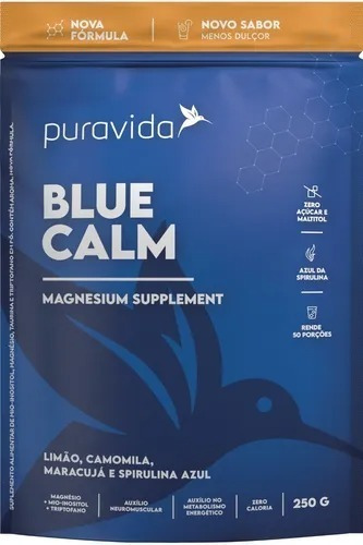 Blue Calm 250g Puravida - Magnésio Inusitol, Triptofano