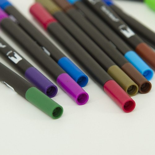 Imagen 3 de 6 de 48 Colores Plumones Punta Pincel Brush Marcadores Lettering