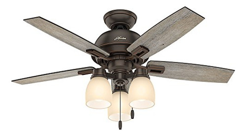 Hunter 52228 Casual Donegan Three Light Onyx Ventilador De T