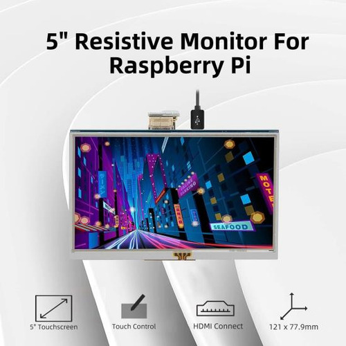 Pantalla Ipistbit 5 Raspberry Pi, Monitor De Pantalla Táctil