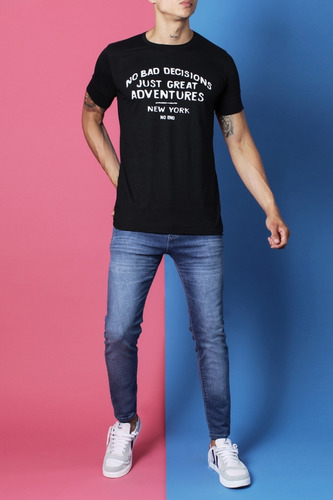 Imagen 3 de 4 de Remera Estampada No Bad Decisions Hombre No End 37229