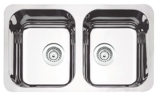 Imagem 1 de 1 de Cuba Dupla Inox 77x45 Alto Brilho Lar Tramontina 94033202