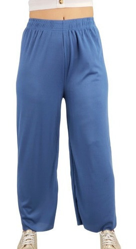 Pantalón  Ancho Mujer Comfy Tela Liviana Elasticado Verano