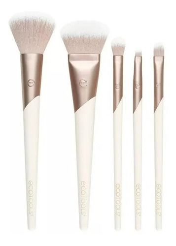 Kit Ecotools de 5 pincéis de maquiagem rosa de excelente qualidade