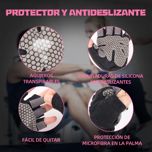 Guantes Para Gym Con Protección Muñequeras, Guantes