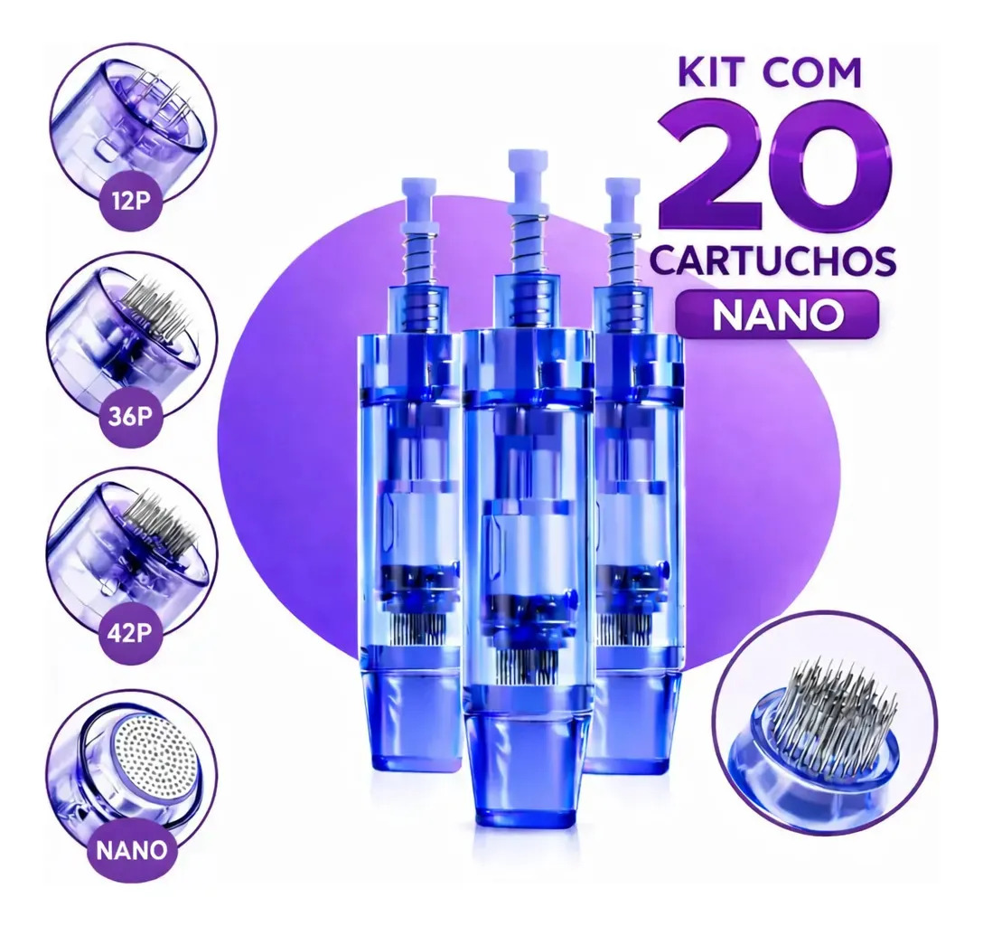 Kit 20 Cartuchos Dermapen Nano BMED Diversos Modelos