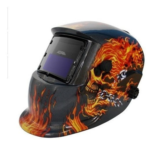 Careta Electrónica Para Soldar Adir Modelo Flamas