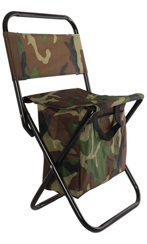 Silla De Camping Camuflada 35x26x58cm.