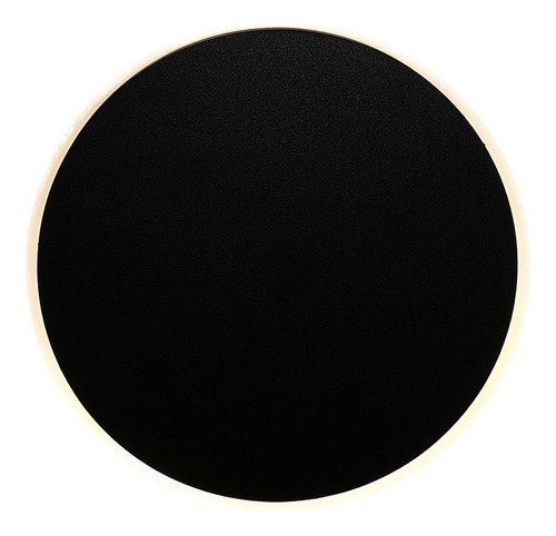 10 Pack Lampara De Pared 12w Cuadrado Delgado Exterior Ip68 Color Circular Delgado Negro Luz Calida 3500k