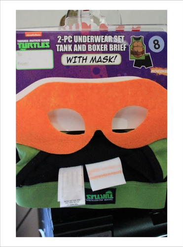 Franelilla Y Boxer  Tortugas Ninja Nickelodeon  Talla 8 