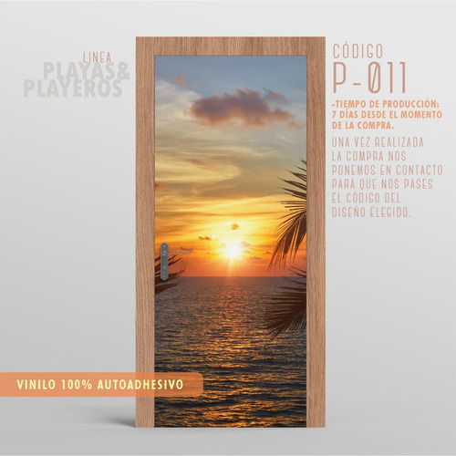 Vinilos Decorativos Para Puertas 70cm - Playas