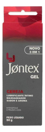 Jontex Gel Lubrificante Cereja 3 Em 1 50g Sabor Cereja