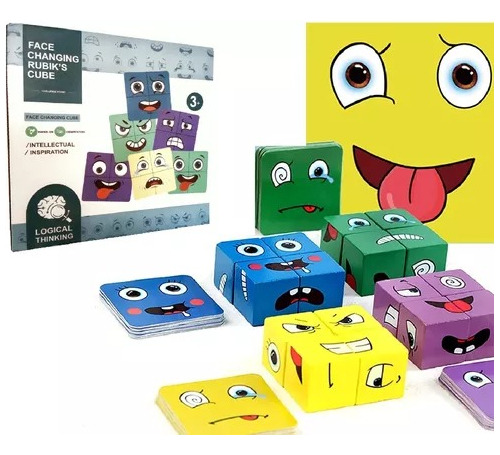 Juego Cubo Rubik Puzzle Face Changing Cambio Emociones Emoji