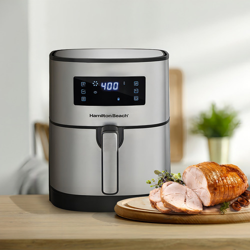 Fritadeira Elétrica Hamilton Beach Air Fryer 5l Painel Touch Cor Prateado 220V