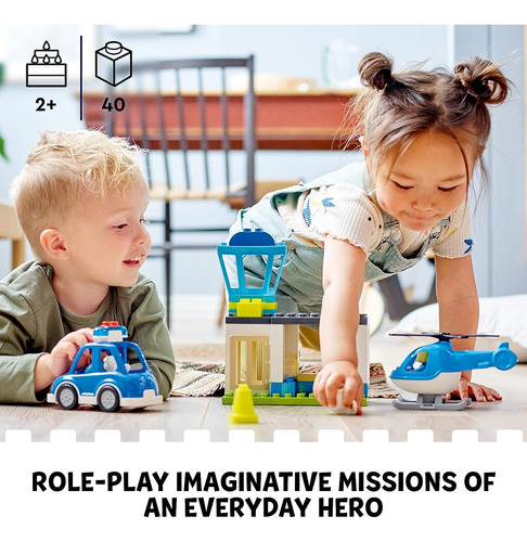 Lego Duplo Rescue Police Station 10959 Push Go Cot Juguete C