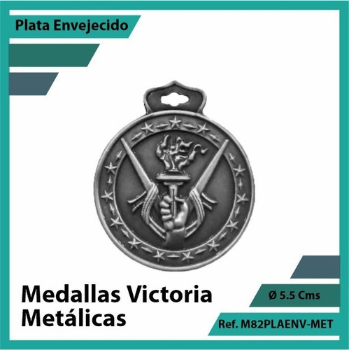 Medallas En Bogota De Victoria Plata Metalica M82pla
