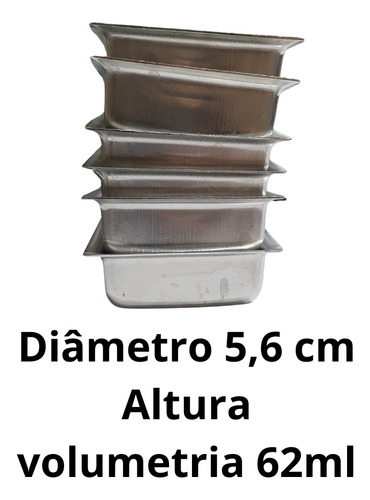6 Forma Pão De Mel N2 Alumínio Quadrado Perfeita P/ Produção