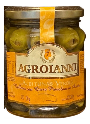 Aceitunas Rellenas Con Provolone X330g - Agroianni