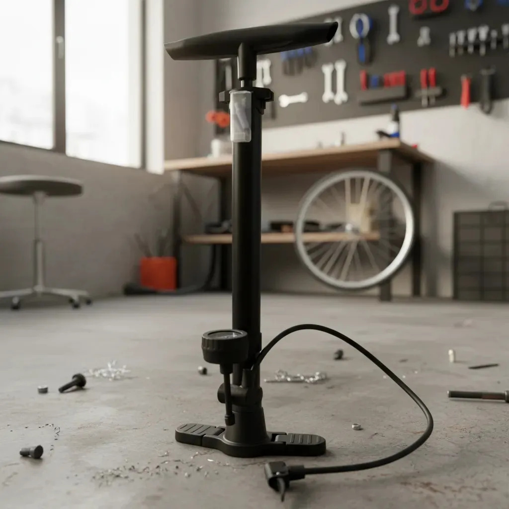 Bomba de Ar Manual com Manômetro 160 PSI para Bicicleta Moto Carro Bola Snel Ferramentas
