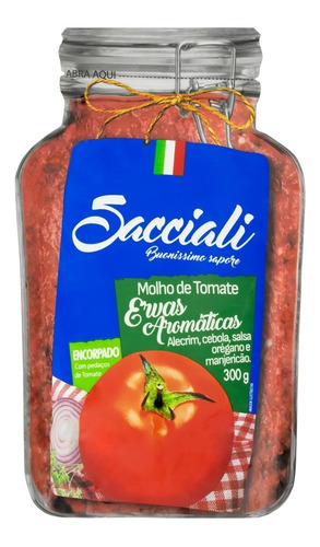 Molho De Tomate Encorpado Ervas Aromáticas Sch 300g Sacciali