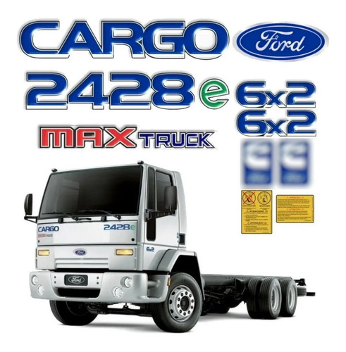 Adesivo Resinado Para Ford Cargo 2428e Maxtruck 6x2 17644