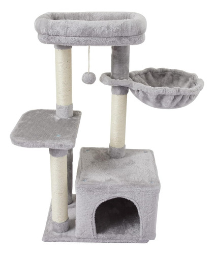 Rascador Para Gatos De Juegos Y Actividades Color Gris