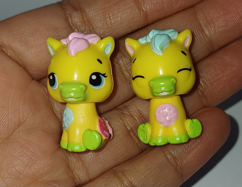 Figura Hatchimals Ponnette Gemelos Ponys Amarillos (Usado)