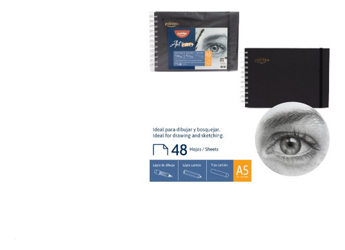 Block Arte Sketch Book Boceto 48 Hojas A5 200grs Al Mayor