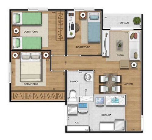Imagem 5 de 14 de Apartamento Novo, Com Preço Promocional