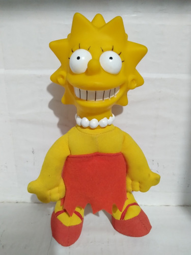 Los Simpsons Muñeca Lisa Peluche Cabeza Plastico 1990 Usado