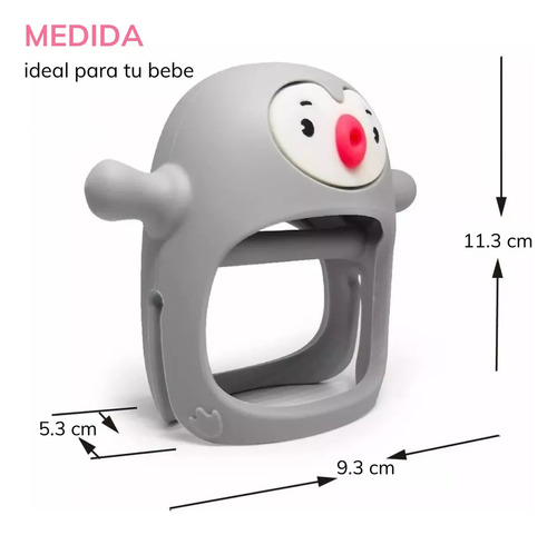 Juguete De Dentición For Bebés, Pingüino Gris