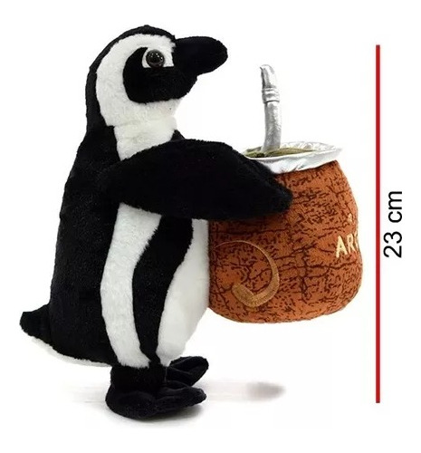 Peluche Pingüino Con Mate 23cm - Phi Phi Toys
