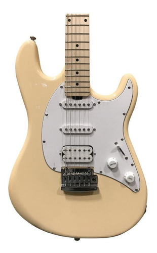 Guitarra elétrica Sterling Cutlass CT30HSS de choupo vintage cream com diapasão de bordo