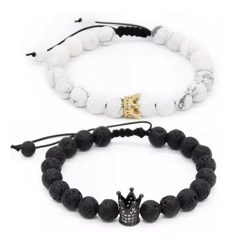 Pulseras Corona Para Parejas Novios Hombre Y Mujer