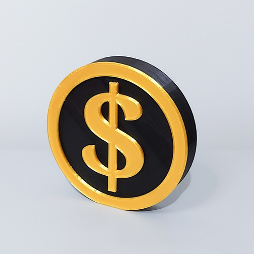 Símbolo Cifrão $ Plástico Para Decoração Bancada 10 Cm
