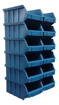 Comprar Kit Com 12 Gaveteiros De Plástico Organizador Bin Nº 3 Azul