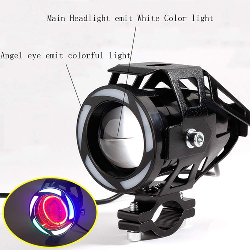 . 2pcs Motocicleta Colorido Led Farol Anjo Diabo Olho