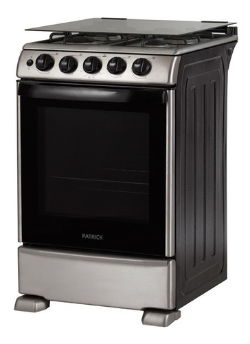 Imagen 2 de 5 de Cocina Patrick Diseño CP9656I gas natural 4 hornallas inoxidable 220V puerta con visor 59.2L