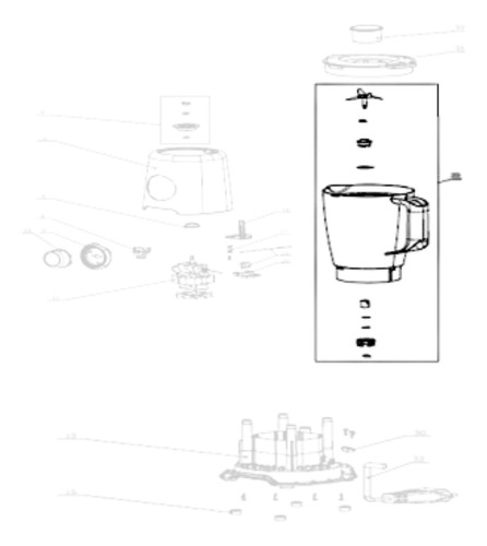Jarra Copo De Plástico Para Liquidificador Black&decker L800 L800sp39