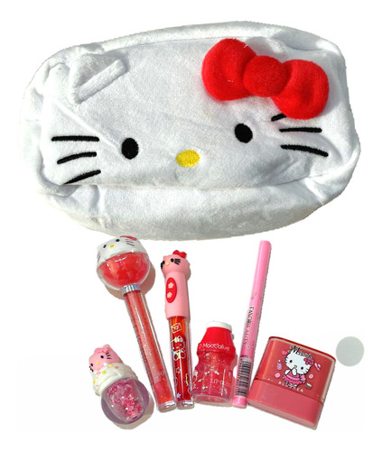 Pack De Maquillaje Y Cosmetiquera Hello Kitty Mujer Bella