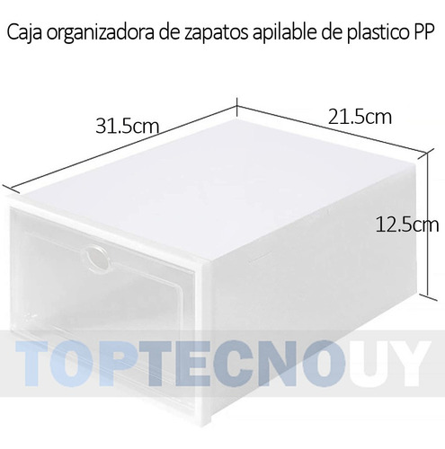 Imagen 4 de 6 de Caja Para Zapatos Zapatera Transparente Organizador Zapatero