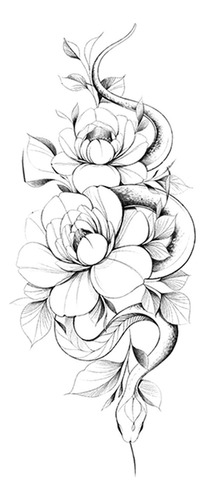 Adesivos De Tatuagem S Sketch Para Rosas Abstratas