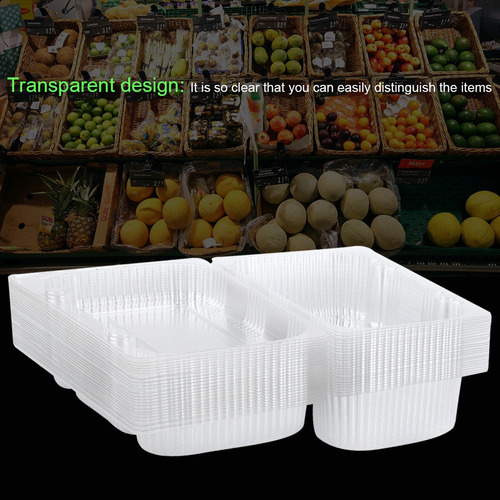 Envase Desechable De Plástico Para Pan Con Bisagras, 25 Unid